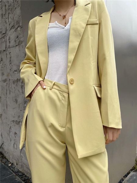 

women's suits & blazers women candy color blazer female long sleeve 2022 spring autumn office lady formal 4 colors jacketwomen's, White;black