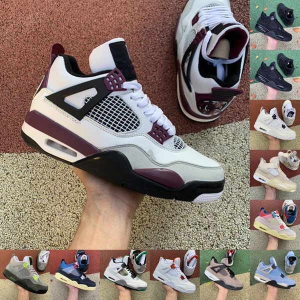 

men high women quality jumpman 4 casual shoes 4s union guava ice sail taupe haze air sneakers university blue fire red black cat white