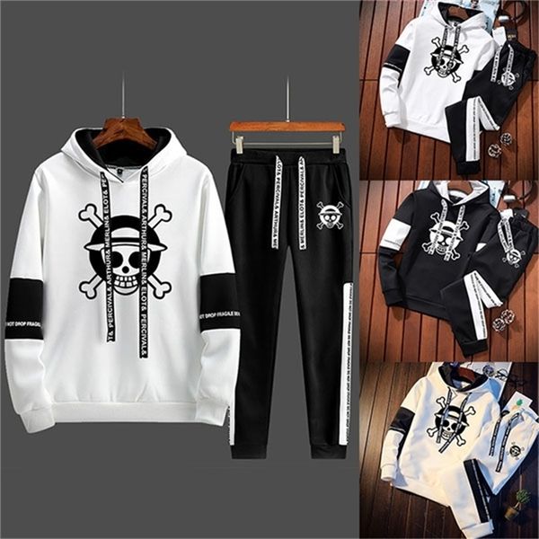 

men's clothing spring autumn hip hop hoodiepants tracksuit 2 piece set skull casual streewear wholesale clothes to sell outfit 220803, Gray