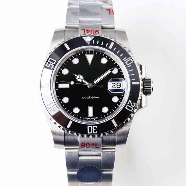 

n men watches mens automatic mechanical 904l 116610ln eta 3135 movement ceramic frame luminous diving watch dhl, Slivery;brown
