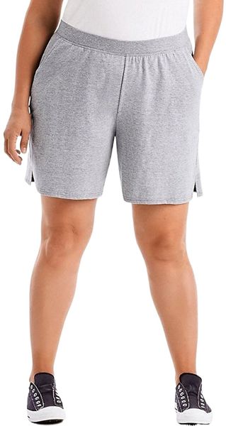 

my size womens cotton jersey pull-on short t14u#, White;black