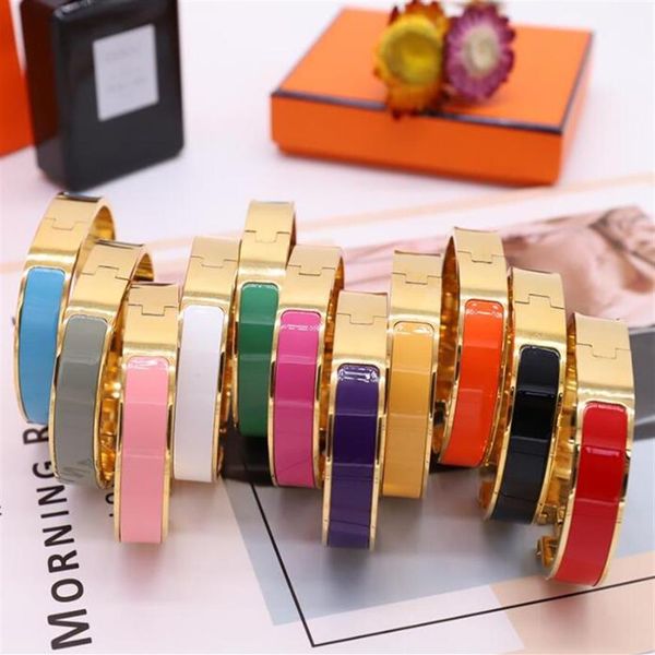 

enamel rainbow woman bracelet cuff fashion bracelets for man women jewelry 11 color optional with box227r, White