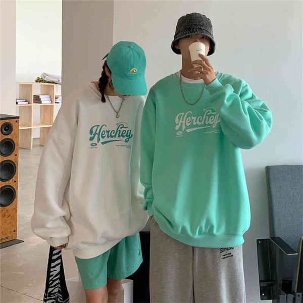 

couple hooded spring fall chic thin 2021 new loose fit ins trendy men's coat, Black