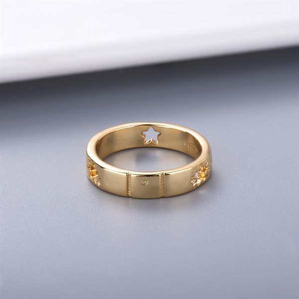 

luxury- simple style couple ring personality for lover ring star fashion ring silver plated jewelry supply232i