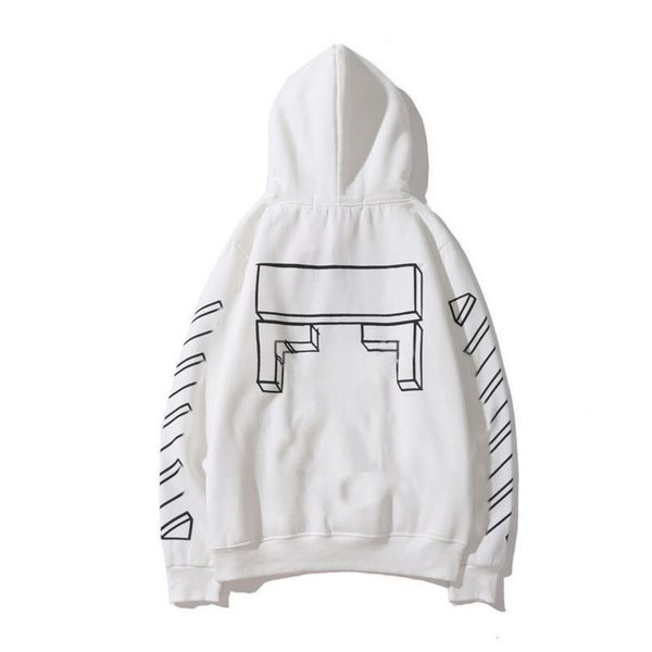 

loose offs mens classic sweatshirts fashion brand hoodie designers luxury pullover back oil paint arrow x men women t shirt hoodies jackets, Black