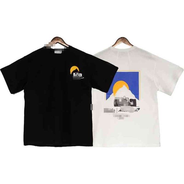 

shirt designer t summer rhude sunset racing formula high street round neck short sleeve leisure couple, White;black