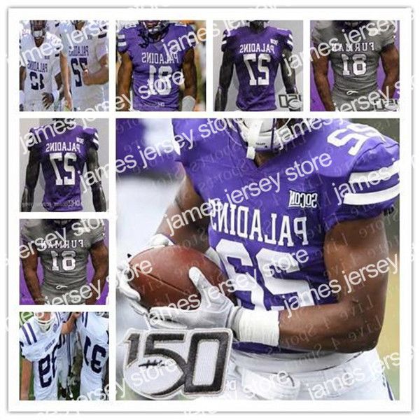 James Custom 2021 Furman Paladins College Football Darren Grainger Hamp Sisson Devin Wynn Luke Shiflett Henderson Ncaa maglie 150th Stitched