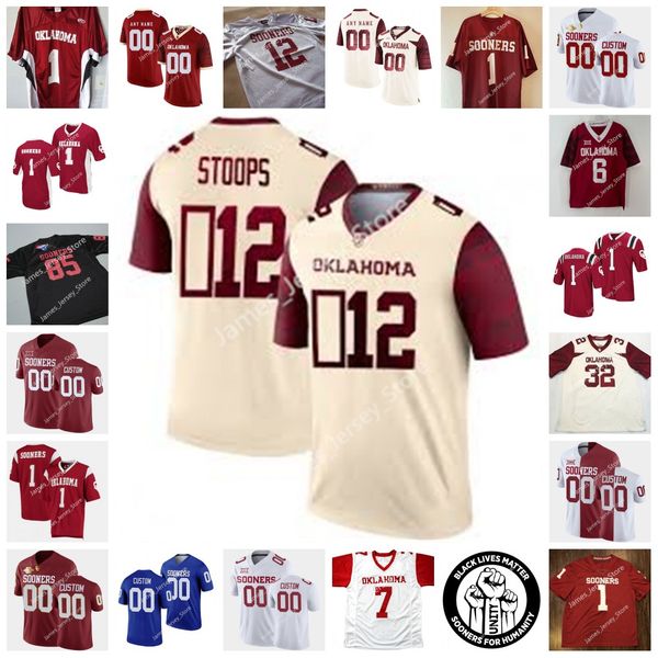 

ncaa oklahoma ou college stitched football jersey 11 dillon gabriel 95 isaiah thomas drake stoops pat fields tre brown brendan radley-hiles, Black