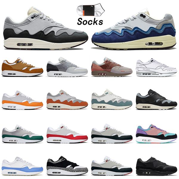 

2022 sports running shoes 1 87 cushion patta black monarch brown london amsterdam magma orange waves noise aqua university blue mens women s