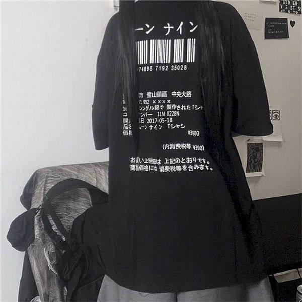 Maglietta corta Donna Maglietta Farfalla T-shirt a maniche corte Studenti Coreano Bf Windclothes Tendenza Punk Goth Vestiti Y2k Top 220408