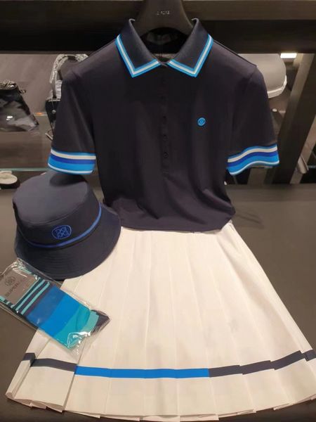 A camiseta de manga curta de golfe de verão Sports Sports Sports Sety Secy Fast com lapela colorida é linda 220712