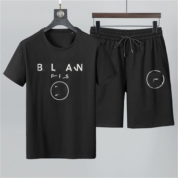 

2022 mens designers tracksuit letters embroidery summer fashion sportswear short sleeves pullover jogger pants suits o-neck sportinguit cn14, Gray