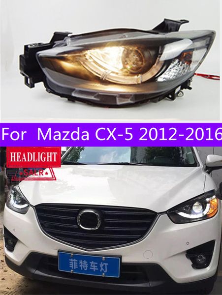 LED-Scheinwerfer für Mazda CX-5 Kopflampe 20 12-20 16 Autozubehör Nebelscheinwerfer Tagfahrlicht DRL H7 Bi-Xenon-Birne Mazda CX5 Scheinwerfer