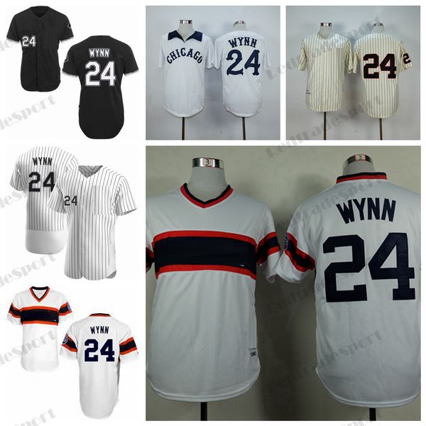 

mens 24 early wynn baseball jerseys vintage chicago 1983 black stitched jersey shirts, Blue;black