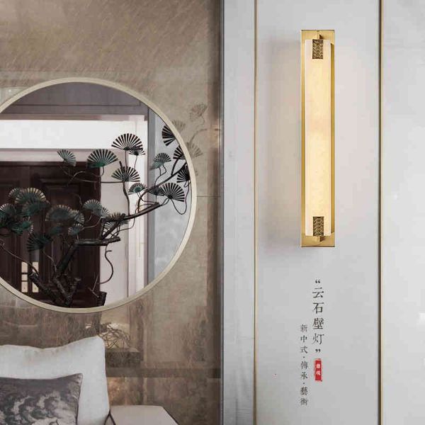 

pendant lamps chinese marble all copper wall lamp style living room dining background bedside art model