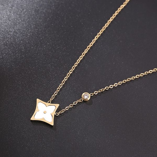 

classic design clover pendant necklace 18k gold jewelry for women gift, Silver