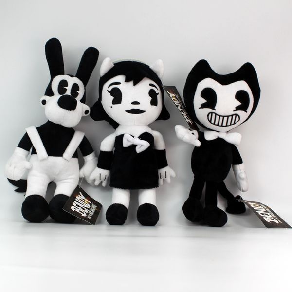 

3 30cm game animation film and television peripherals bendy and the ink plush toy boys girls dolls children's christmas gifts wholesale