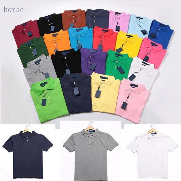 Klasik Pony Tasarımcı Erkekler Küçük At 23SS Marka Polo Gömlekleri Saf Pamuk Kadınlar Moda Nakış Leisure Business Kısa Kollu T-Shirt Asya Boyutu S-2XL