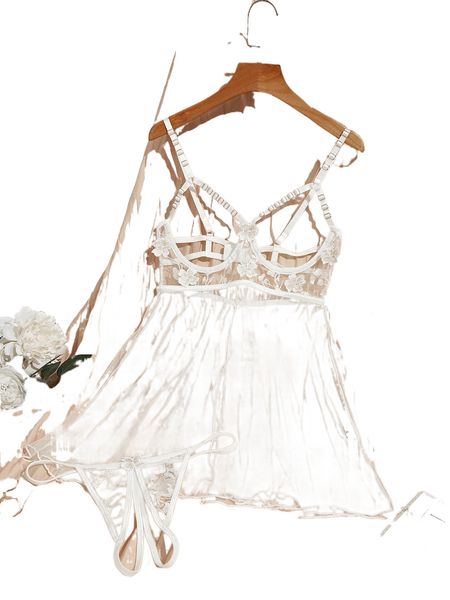 

floral embroidery cut out appliques slips with thong 11lv#, Black;red