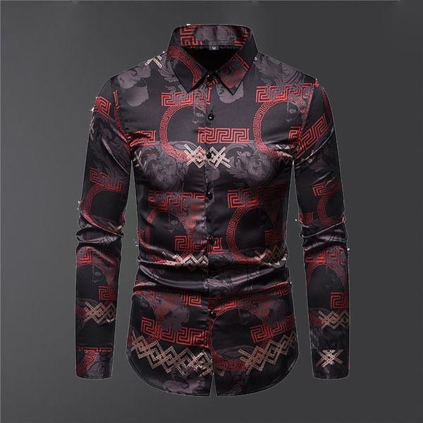 

22 designers shirts mens dresses fashion t shirts long sleeve red printing creative stripe grid fit t-shirts luxurys clothes vercace shirt, White;black
