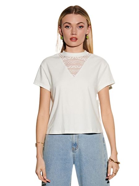 

l.ace yoke solid tee b2sk#, White
