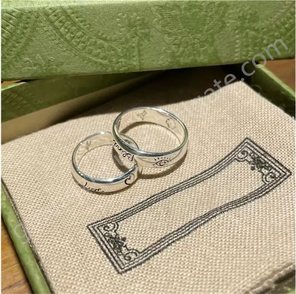 

designer ring luxury fashion charm rings men's and women's temperament couple ring jewelry gift q0606, Silver