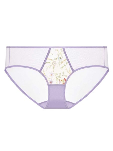 

luvlette enchanted garden floral-embroidered sheer hipster e38u#, Black;red