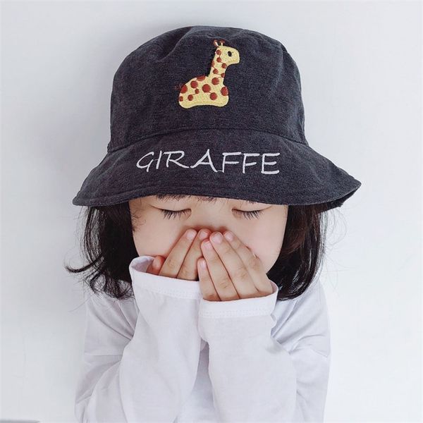 

cartoon kids baby hat cotton letter baby girl boy bucket cap spring summer soft children toddler sun hat bonnet enfant 220602, Yellow