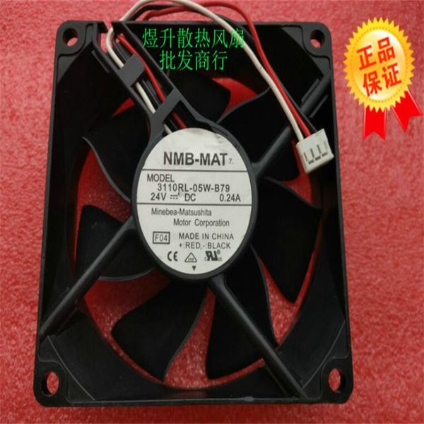 Orijinal NMB-Mat Üç telli invertör soğutma fanı 8025 3110RL-05W-B79 DC24V 0.24A