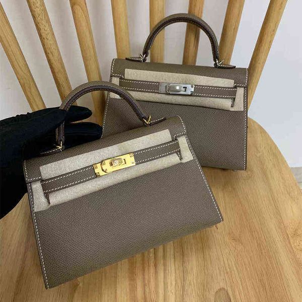 

designer herme handbags h2022 new kellies second generation leather mini bag portable messenger women's palm print versatile
