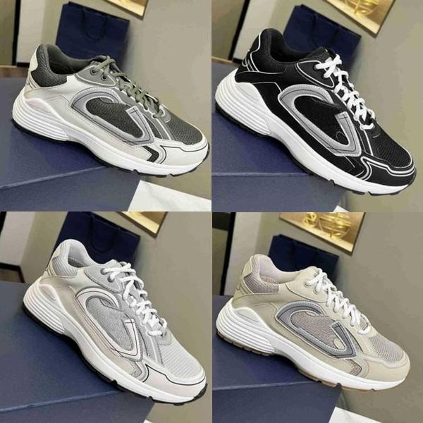 

2022 paris dies shoes b30 designer shoes sneakers oblique letter d men women casual vintage fashion mesh woven flat low -couples trai yw, Black