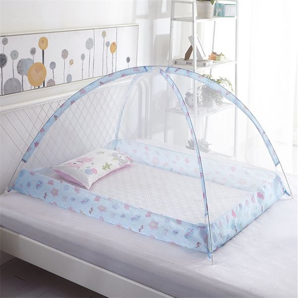 Faltbare Kinder Baby Sommer Bett Zimmer Netting Baldachin Bettwäsche Kuppel Zelt Moskitonetz Mesh Stoff Grenze Dekor Insekten Prävention 220531