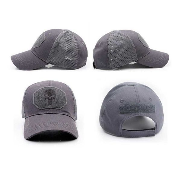 

2pcs men's hats tactical outdoor hunting cap sunshade military army camouflage mesh breathable baseball cap spring autumn sports unisex, Blue;gray