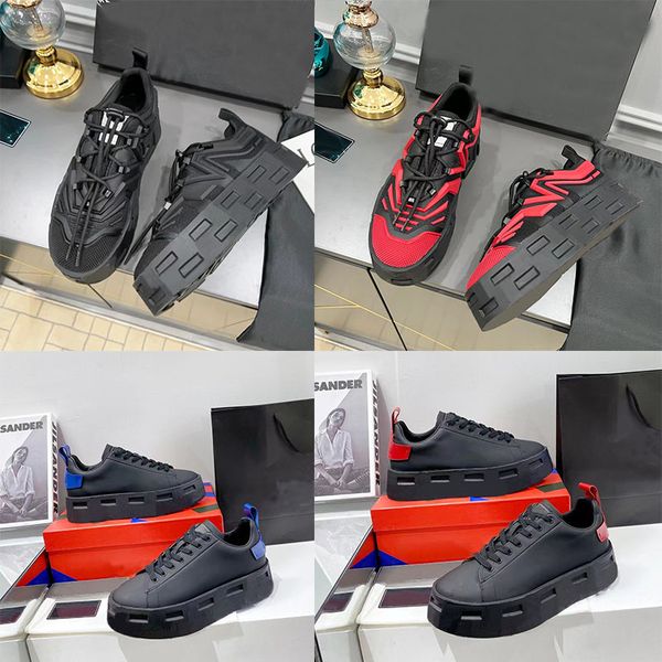 

men casual shoes greca labyrinth sneakers designer running shoes leather increased thick bottom trainers with box, Black