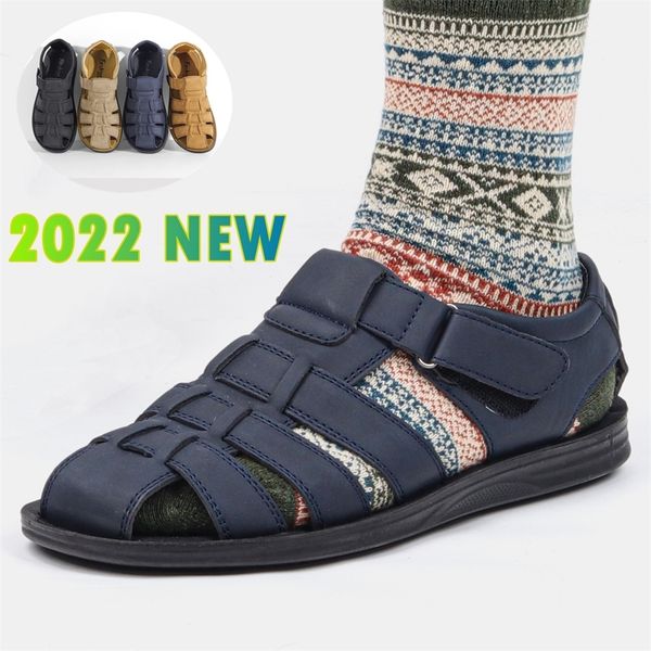 

men sandals casual beach breathable summer designer for men 220426, Black