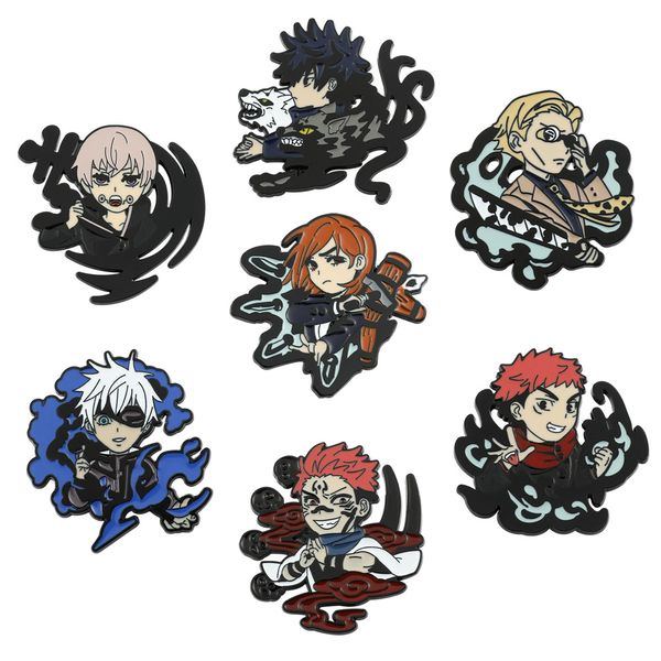 

jujutsu kaisen enamel pin cartoon character anime metal enamel pin, Blue