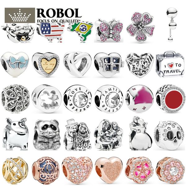 2022 Série de brinquedos mais recente Charme 925 Sterling Silver Pandora Charms para Bracelets Jóias Diy Jóias Diy Bracelet original Bandeira Gravada Caixa por atacado