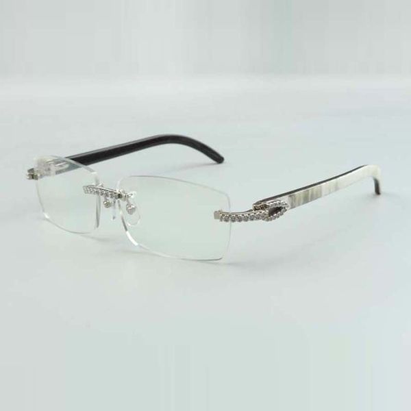 

endlesses diamond buffs sunglasses frames 3524012 with white buffalo horn legs and 56mm lens, Silver