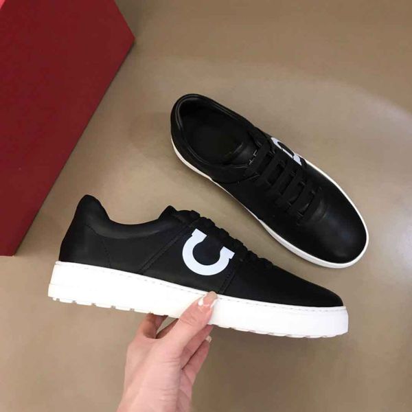

famous designer gancini men's sneakers shoes streetwear white black calfskin leather skateboard walking rubber sole wholesale discount