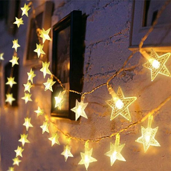 Strings LED LED 2,5m Star Star String Twinkle Garlands USB Lâmpada de Natal Festrada de Natal Festas de Festa Decorativa de Fada Decorativa