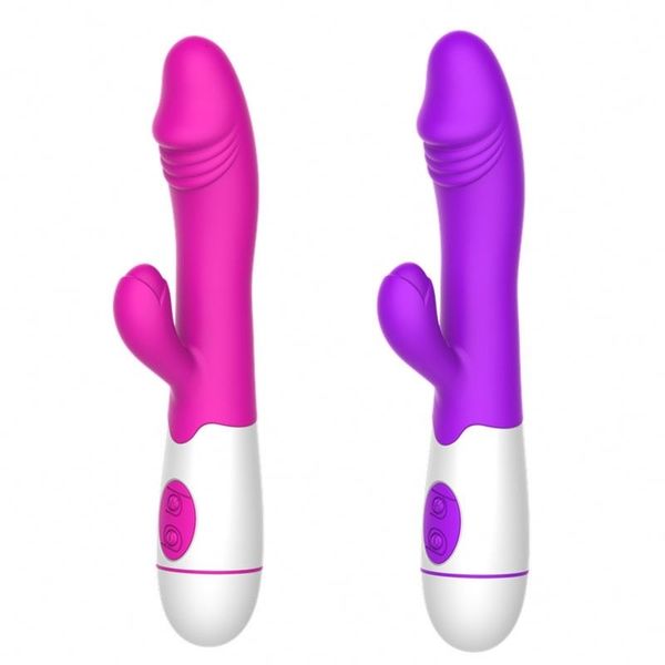 Vibrator Sexspielzeug Massagegerät Realistischer Dildo 30 Modi Vibration G-Punkt Kraftvoll Wasserdicht Doppelmotoren Klitorisstimulation ECFA