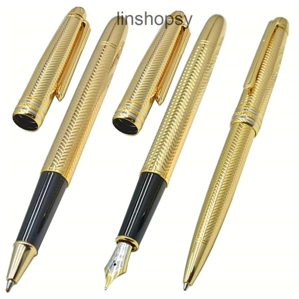 

yamalang 163 luxury metal ballpoint pens roller ball stationary office & school fountain with serial number, Blue;orange