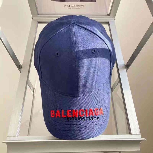 

balencaigass ball caps ball letter printed 2022 new y version aseball outdoor sunscreen ins wash embroidered letters duck tongue sunshade, Blue;gray