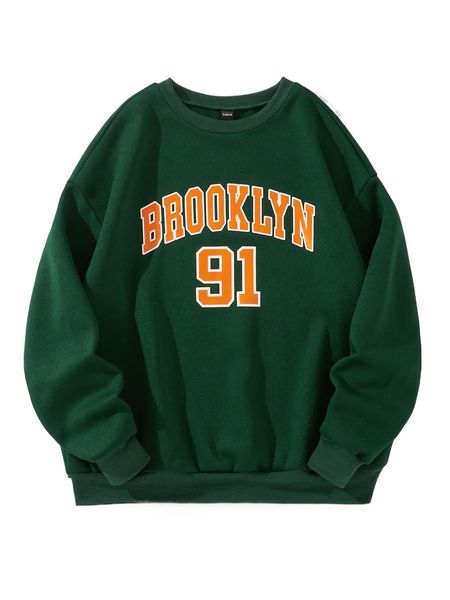 

letter graphic thermal lined sweatshirt y9xe#, Black