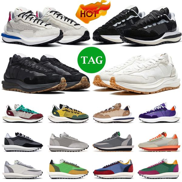 

sacais casual shoes vaporwaffle ldv waffle men black white gum sail sesame nylon fragment mens womens sports trainers sneakers outdoor