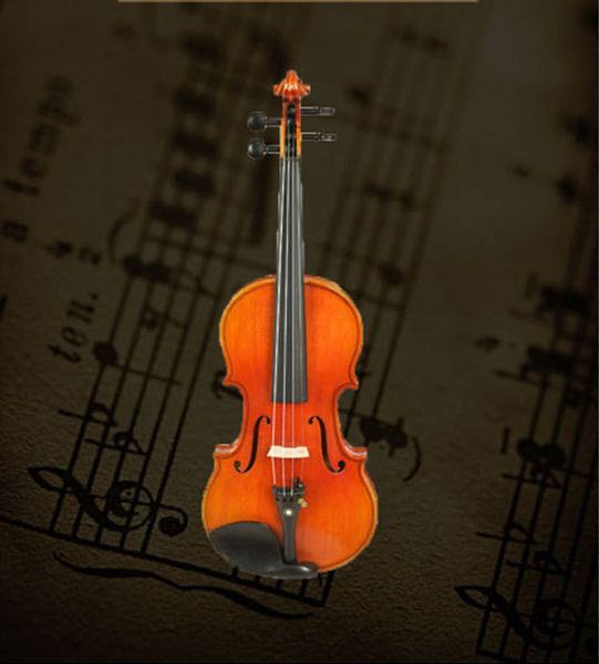 

factory handmade tiger-patterned ebony violin handmade violin with case