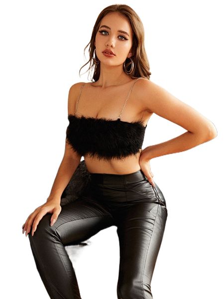 

chain strap cami v5o1#, White