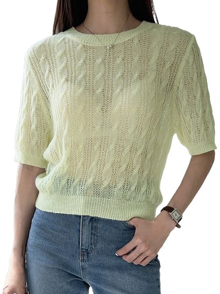

dazy solid cable knit without bra v4of#, White;black