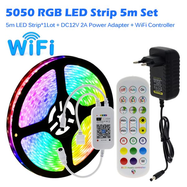 Светодиодные полоски RGB Light 5050 2835 Гибкие 10 м 15 м 20 м Гибкая лента Diy Strip Tape Diode DC 12V Bluetooth Рождественские огни