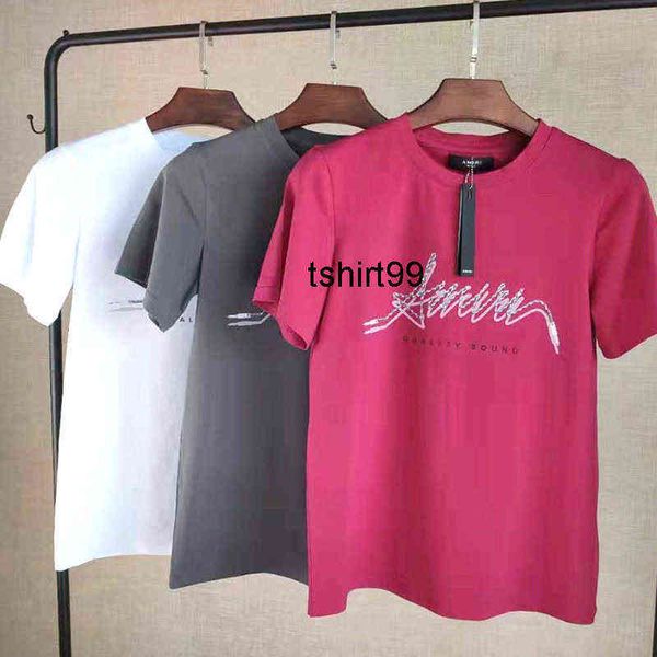 

amirs summer 20ss short sleeve headset printed men's and women's trendy loose t-shirt, White;black